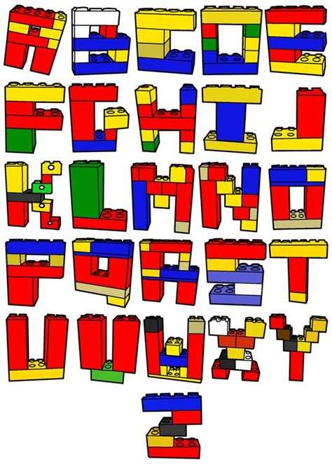 Simply print the letters you want to create your own. Lego alphabet | Lego letters, Lettering, Lego