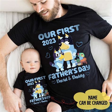 personalized first father s day bluey shirt bluey dad shir inspire uplift