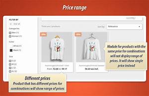Show Product Price Ranges Min And Max Price For Combinations
