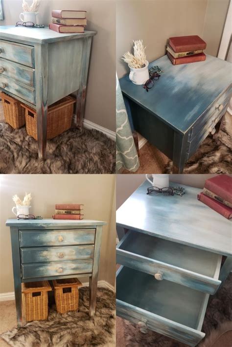 Ombre Furniture Painting Using Chalky Chicks Furniture Paint Blue