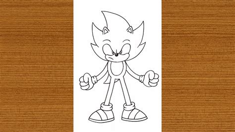 How To Draw Super Sonic Easy Drawing Tutorial Youtube