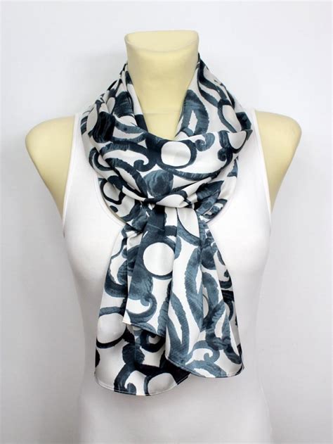 Geometric Printed Scarf Autumn Fashion Scarves Unique Handmade Scarves Ladies Scarves T For