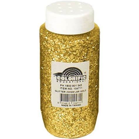 Zcf104711 Glitter 250gm Jar Gold Kookaburra Educational Resources