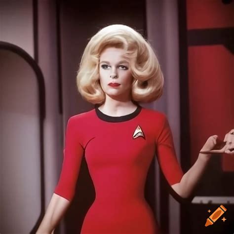 Blonde Actress Melissa Benoistas Yeoman Janice Rand With Her Bouffant