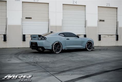 Matte Gray Chevy Camaro Goes Sinister With Custom Red Halo Headlights