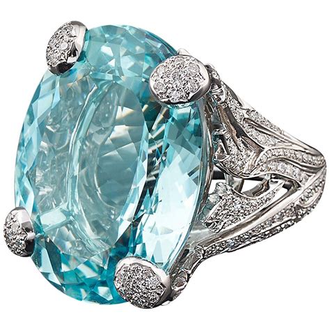 Dior Aquamarine Diamond Gold Ring For Sale At 1stdibs