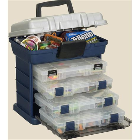 Plano® 4 - BY® Rack Loader Tackle Box, Blue / Silver - 121659, Tackle