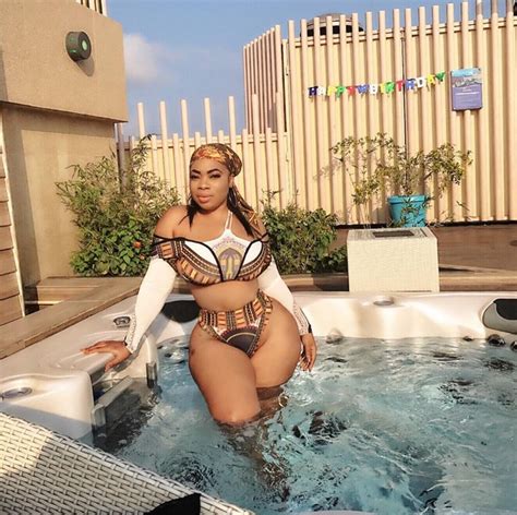 Ghanaian Actress Moesha Boduong Exposes Big Bum In Pool Fans React