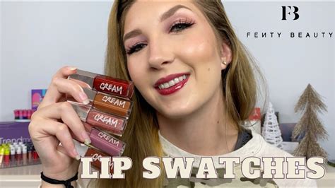 Gloss Bomb Cream Lip Swatches Fenty Beauty Youtube