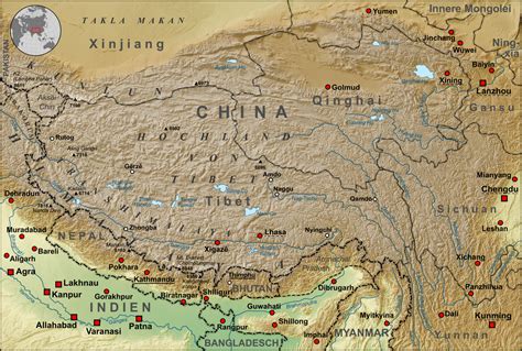 Map Of Plateau Of Tibet World Map