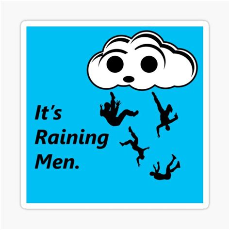 Its Raining Men Sticker For Sale By Mtlpackman Redbubble