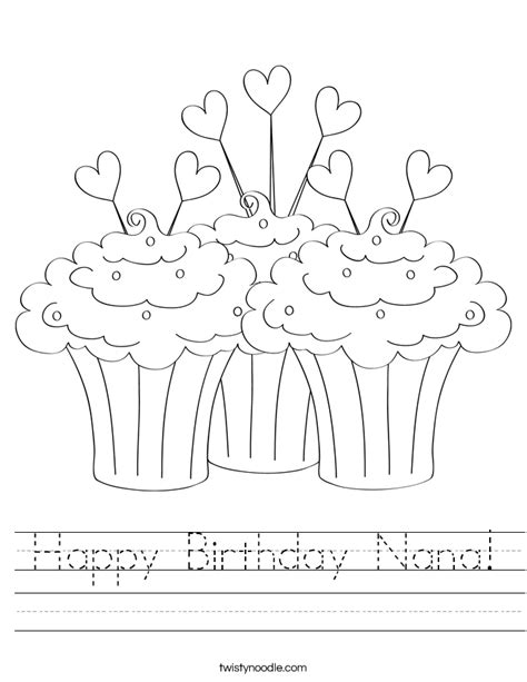 Happy Birthday Nana Coloring Pages At Free Printable