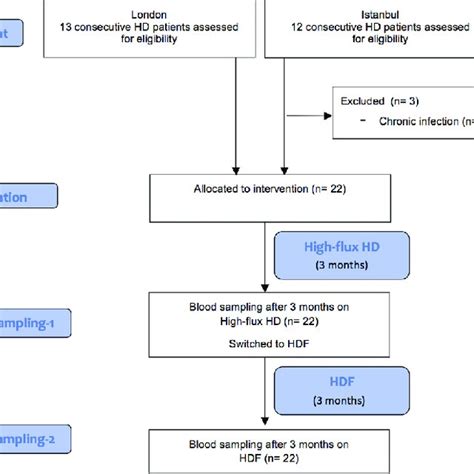 Flow Chart Of The Study 22 Eligible Chronic Hd Patients Were Recruited