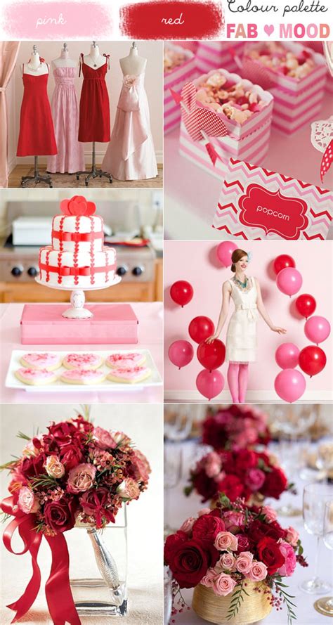 Pink And Red Wedding Colour Mood Board 1 Fab Mood Wedding Colours