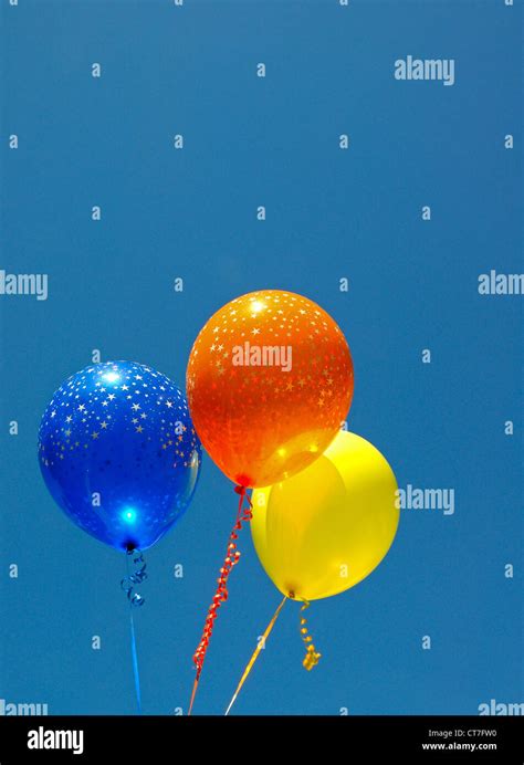 Bunch Of Balloons Against A Blue Sky Stock Photo Alamy
