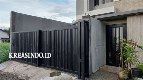 Pintu Pagar Besi Double Sliding Pesanan Bpk Erwin Di Bogor Utara