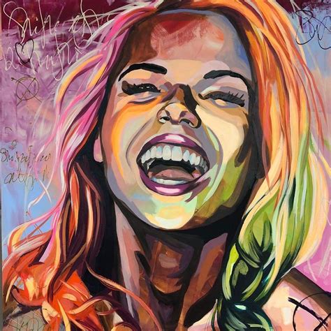 Laugh Abstract Portrait Portrait Painting Painting And Drawing