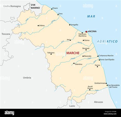 Marche Map Stock Vector Images Alamy