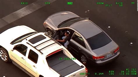 Video Captures Carjacking Suspect Crashing Head On Into A Police Car Cnn Video