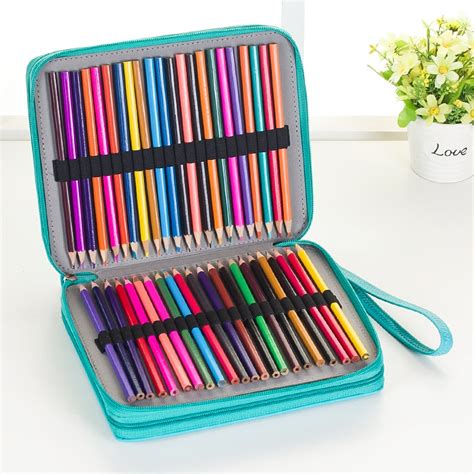 124 Holders Large Capacity Pencil Case For Art Pens Watercolor Colored