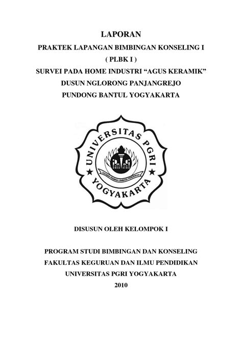 Kumpulan Contoh Cover Makalah