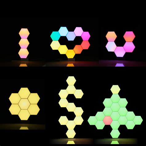 Rgb Hexagon Wall Panels Nanoleaf Shapes Hexagons Discover Limitless