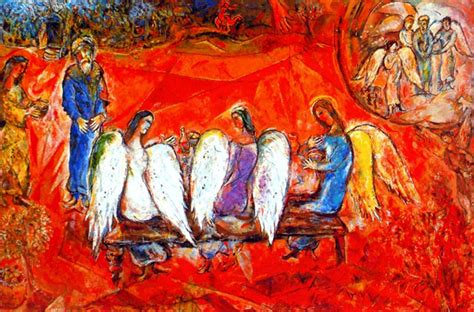 Marc Chagall Abraham Et Les Trois Anges