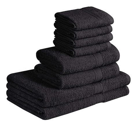 Beauty Threadz 100 Cotton 8 Piece Towel Set Black 2 Bath Towels 2