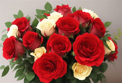 Rose Bouquet Feher Rozsak Rozsak Virag Csokor Viragos Voros Rozsak Rozsa Csokor Hd
