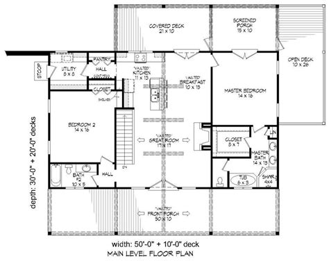 Two more bedrooms share a hall bath.related plan: Country Style House Plan - 2 Beds 2 Baths 1500 Sq/Ft Plan #932-15 - Houseplans.com