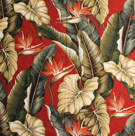Vintage Hawaiian Upholstery Fabric