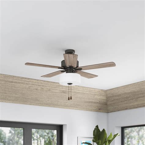 52″ Pannell 5 Blade Standard Ceiling Fan With Light Kit Included