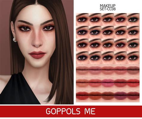 Gold Makeup Set Cc08 From Goppols Me • Sims 4 Downloads