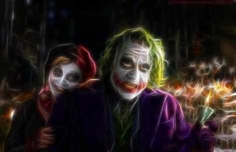 The Joker And Harley Quinn Digital Wallpaper Joker Fractalius The