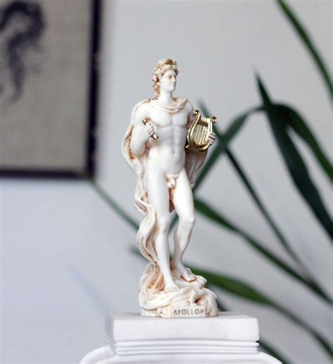 Statue Dapollon God Antique Grec Nu Homme Figurine En Marbre Etsy France