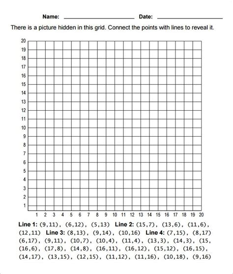Graphing Pictures On Coordinate Plane Worksheet