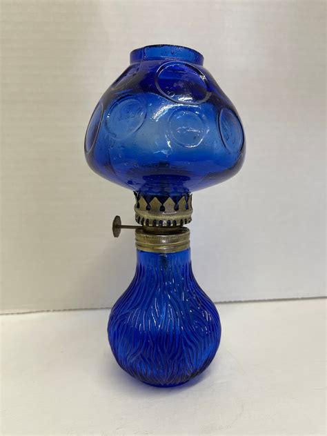 Cobalt Mini Oil Lamp Etsy