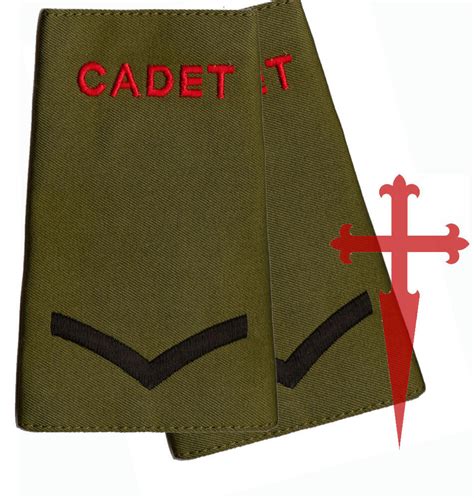 All Ranks Pair Of Acf Ccf Rank Slides For Mtp Army Cadet Force