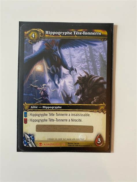 Thunderhead Hippogryph Loot Card Wow Tcg Unscratched World Of Warcraft
