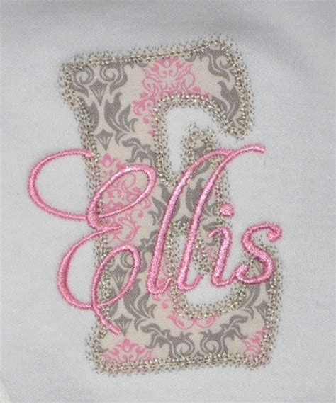 Decorative Embroidery Applique Font Instant Download Etsy