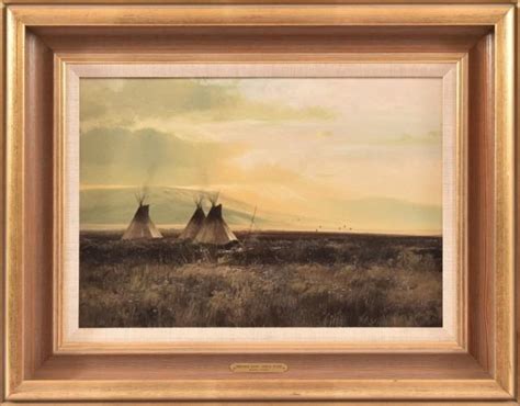 Michael B Coleman Cheyenne Camp Oil Painting