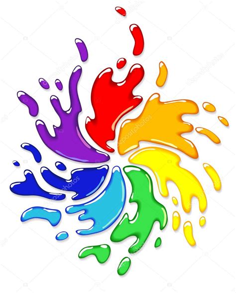 Rainbow Splash With Swirl — Stock Vector © Splinex 7883967