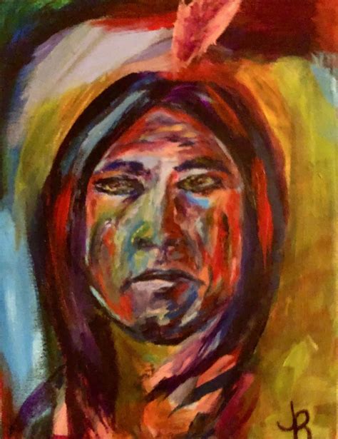 Abstract Native American Portrait Acrylic For Sale At Pieces Of