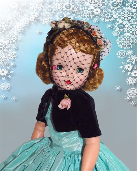 Vintage Madame Alexander Cissy Doll In Tagged 1956 Aqua Bolero Dress