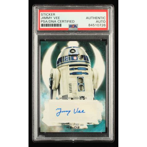 Jimmy Vee As R2 D2 2018 Star Wars The Last Jedi Series Two Autographs Ajv Psa Pristine Auction