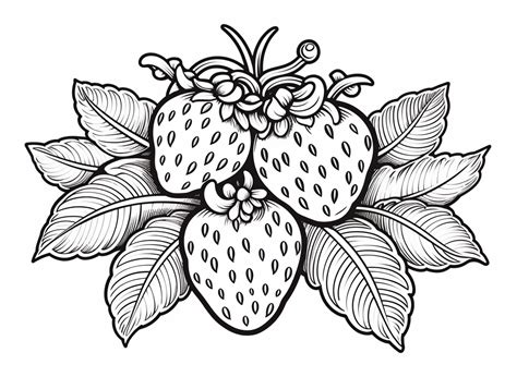 Strawberry Fields Mandala Coloring Coloring Page