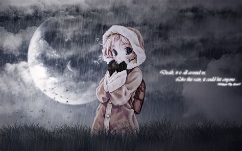 29 Anime Sad Rain Wallpaper Orochi Wallpaper