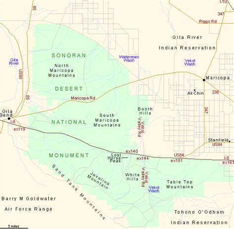 Map Of The Sonoran Desert National Monument Arizona