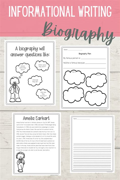 Informational Biography Writing For Primary No Prep In 2021