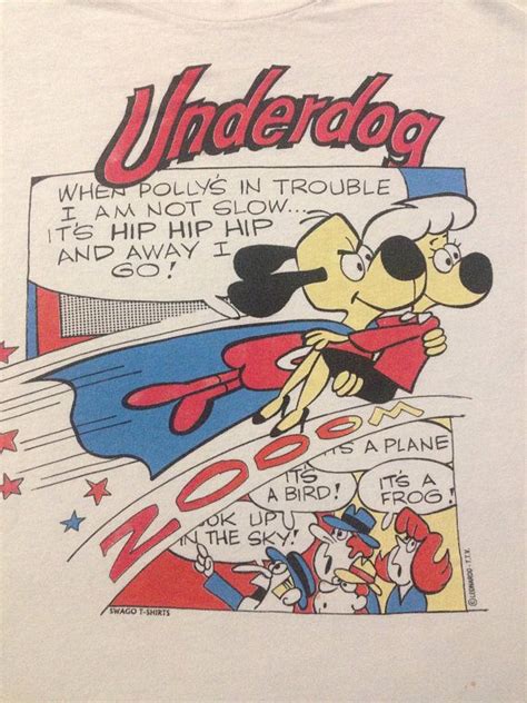 Vintage Underdog Cartoon Tee Rare Large Underdog 70s Cartoons